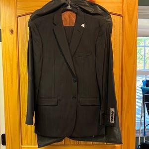 Jos ABank mens black stripe suite.size 43R